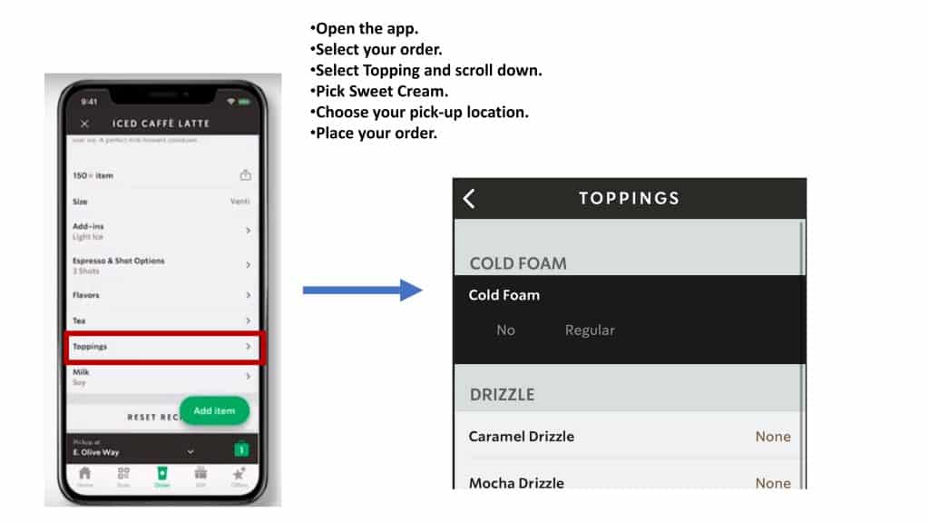 how to add sweet cream creamer in starbucks app｜TikTok Search