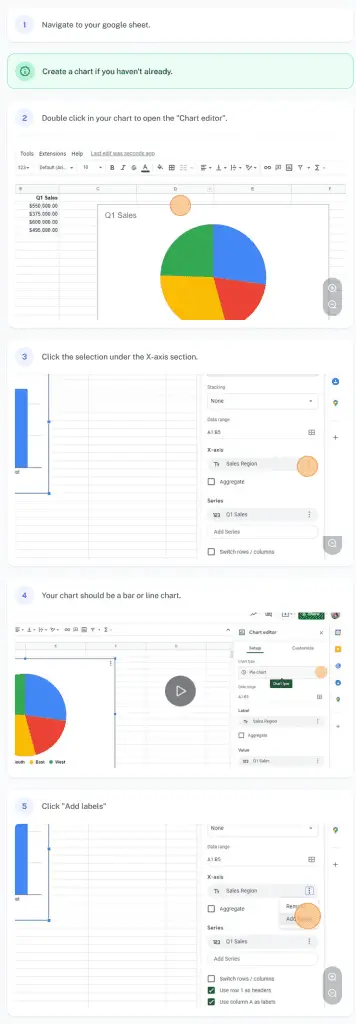 How to Add X Axis in Google Sheets? – 5 Steps Screenshots – Nimble